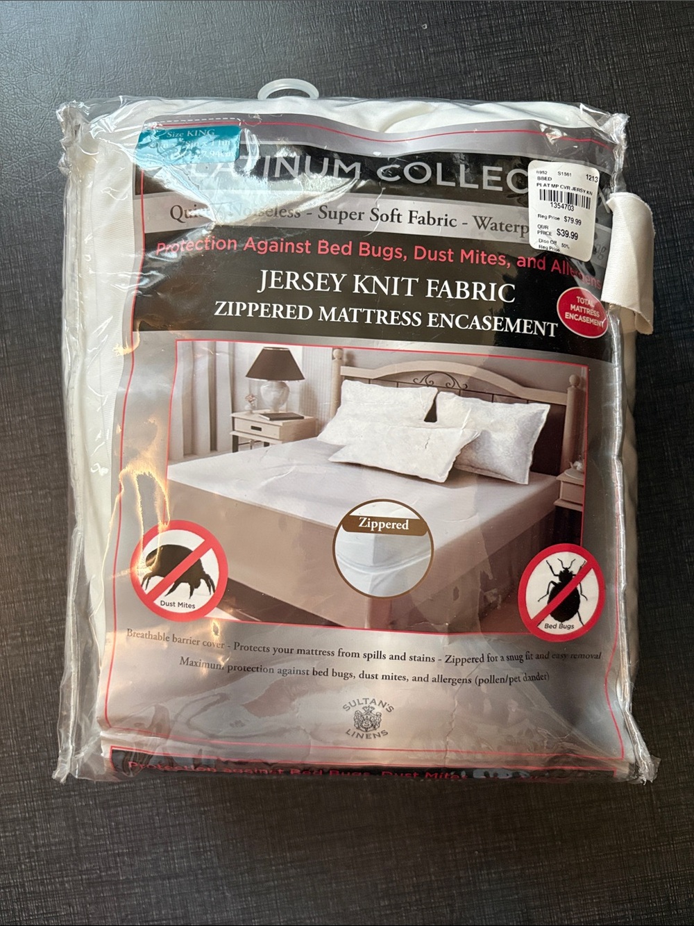 Premium Jersey Knit Zippered Mattress Encasement - White